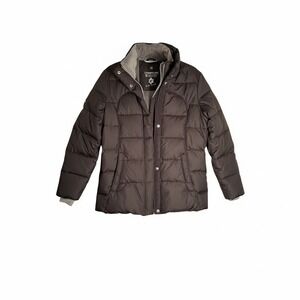 Free Country Power Down Series Puffer Jacket Brown Fleece Lined Mens Small